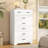 55.7" Tall Dresser Chest of Drawers, Dresser for Bedroom with 7 Drawers, White-1078991773