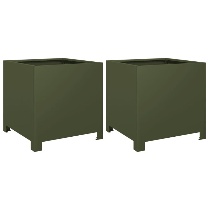 Planter Box, Olive, 40cm H x 40cm W x 40cm D