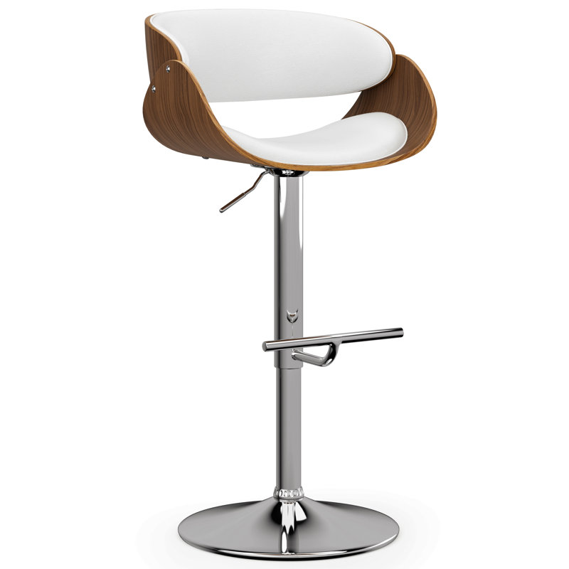 Tabouret de bar pivotant réglable - blanc, Blanc