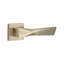 4 Pairs Modern Aura Design Premium Door Handles on Square Rose with 3" Ball Bearing Hinges and 2.5" Tubular Latch-427239586