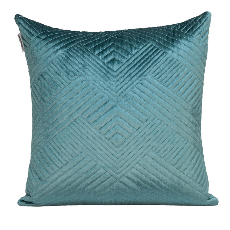 20" Teal Cotton Blend Throw Pillow, Teal