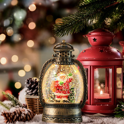Décoration de Noël éclairée avec lumières DEL claires, lanterne suspendue, pile de sapin de Noël, nouvel accessoire de lumières pour la fête de Noël, décoration pour la maison, 150 ml