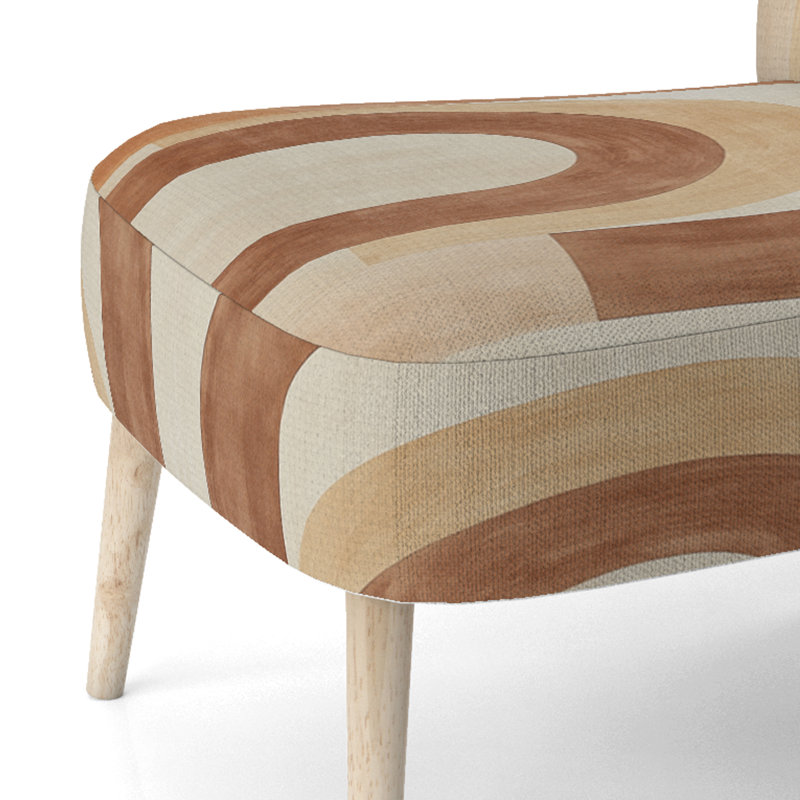 Chaise d'appoint Abstract Boho, Side Chair Armless