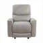 Chaise berçante inclinable en microfibre polie gris