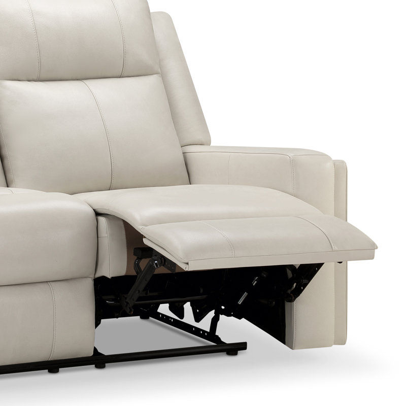 Ashlinn Recliner, Ivory Genuine Leather