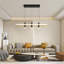 Luminaire suspendu 4 lumières DEL noir / doré à intensité variable [sans ampoule]