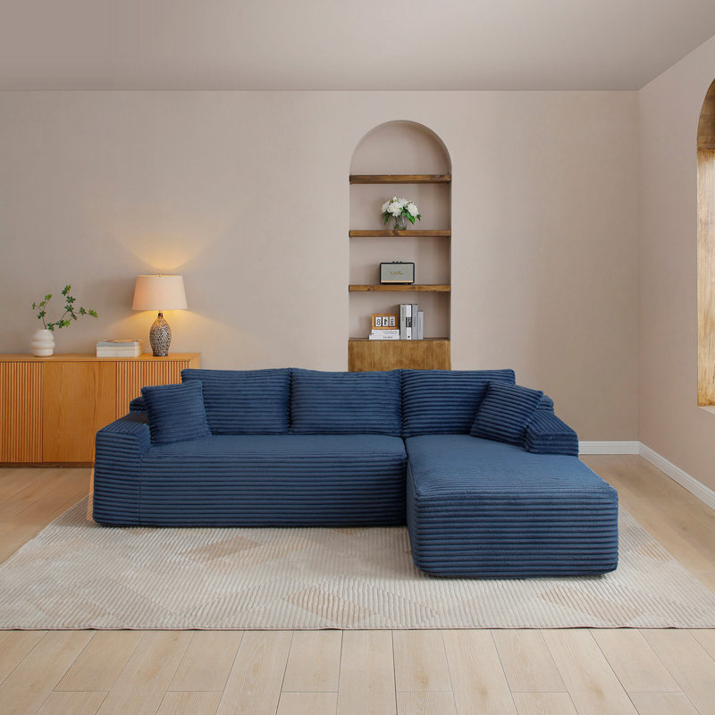 Canapé modulaire modulaire, canapé modulaire Cloud avec assise profonde, canapé modulaire moderne en L avec méridienne, fauteuils rembourrés pour le salon, sans assemblage