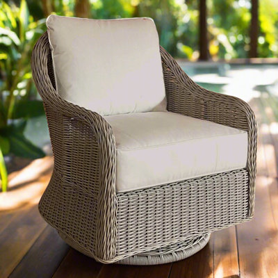 Fauteuil berçant et oscillant pivotant en résine Karrina