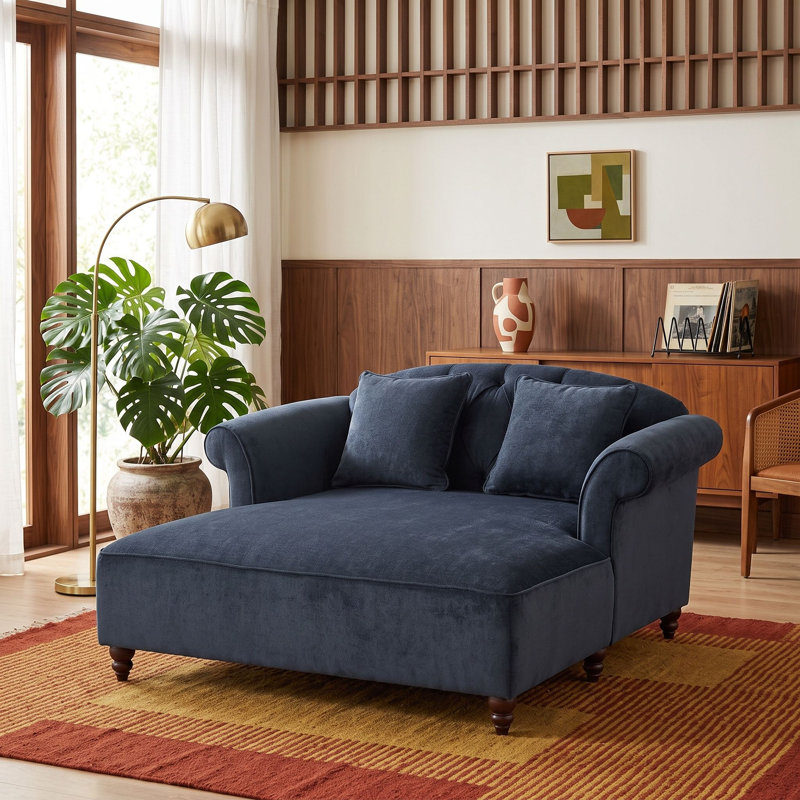 Chaise longue capitonnée deux places