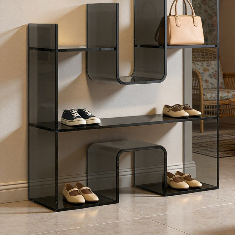 Modern Acrylic Modular Display Shelf, 53.15" H x 31.5" W x 11.81" D