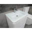 Bridge 595 mm Freestanding Single Vanity with Integrated Glass Basin-28108063-28108064
