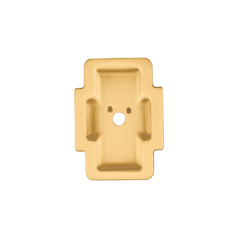 Coventry Knob Backplate, Brushed Golden Brass