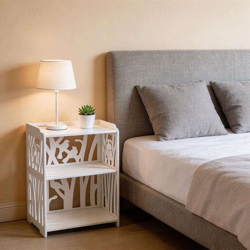 Lilwen 39cm W Manufactured Wood Bedside Table