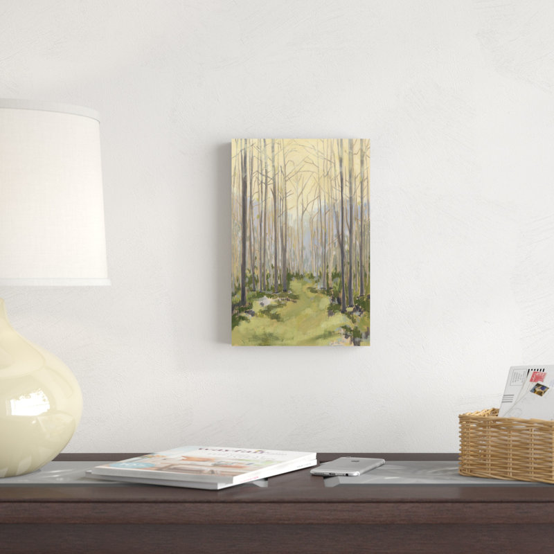 «Delicate Forest I», peinture sur toile, H 12 po x l 8 po