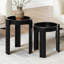 Ensemble de 2 tables d'appoint gigognes noires