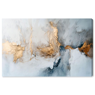 Canvas of Golden Shades Canvas Blue Wall Art by Art Remedy