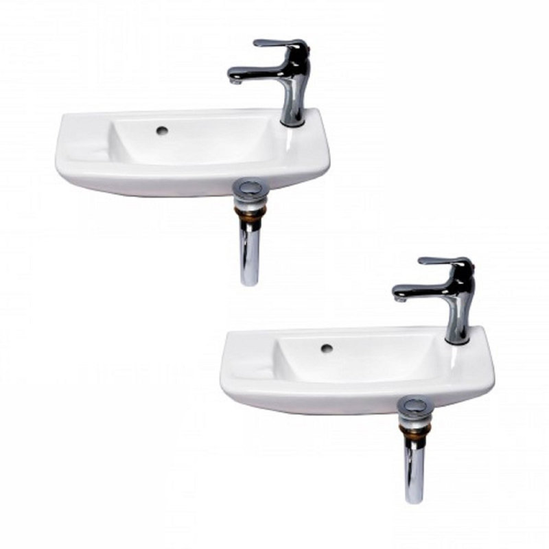 The Renovators Supply Inc. 9 " Vitreous China Rectangular Bathroom Sink with Faucet and Overflow Hole