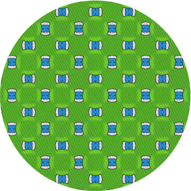 Geometric Indoor Rug, Round 3'