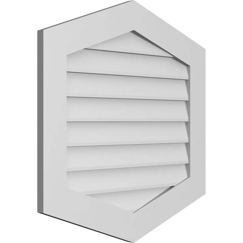 Ventilé vertical à pignon vertical 4/12 po, H 30 po x l 30 po x P 1 po
