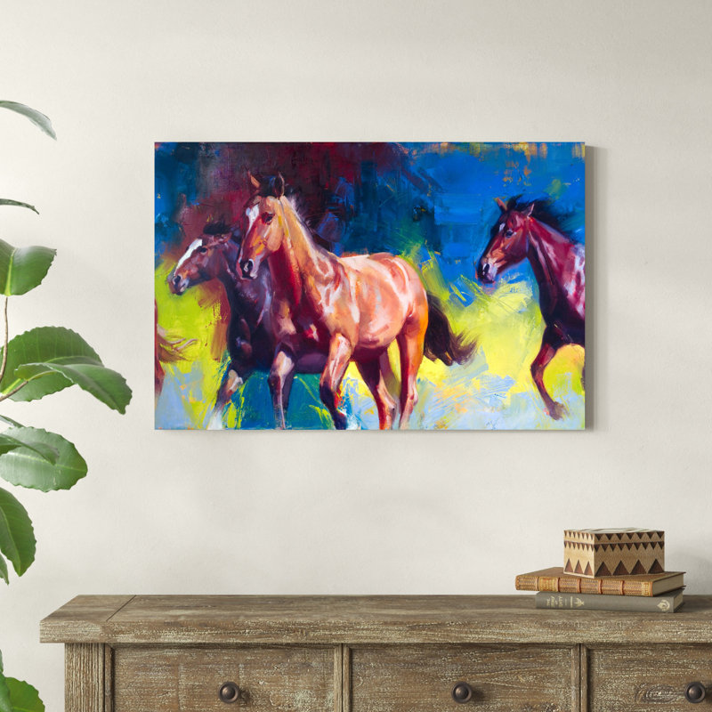 Running Wild - Wrapped Canvas Painting, 24" H x 36" W x 1.25" D