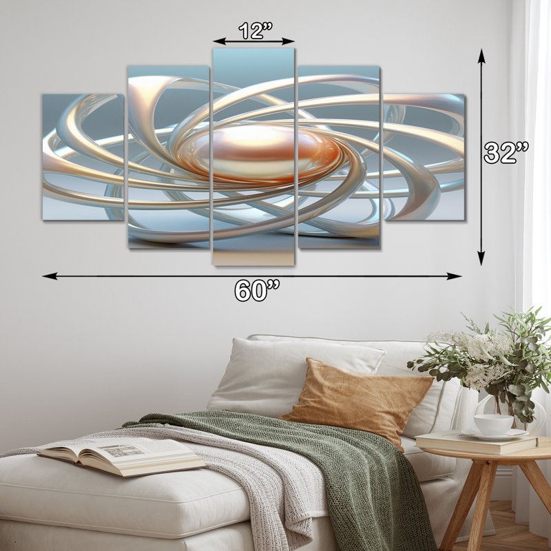 «Exquis Pearl Core White Silver Designs», 5 pièces