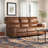 Flagg 86" Genuine Leather Pillow Top Arm Reclining Sofa-1301767301