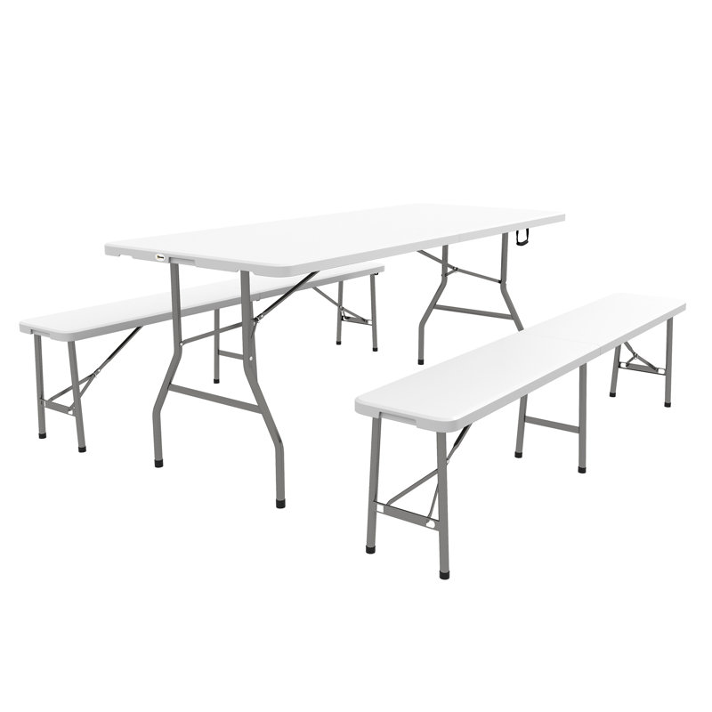 Ensemble de table d'extérieur rectangulaire L 71 po pour 4 personnes Rishad