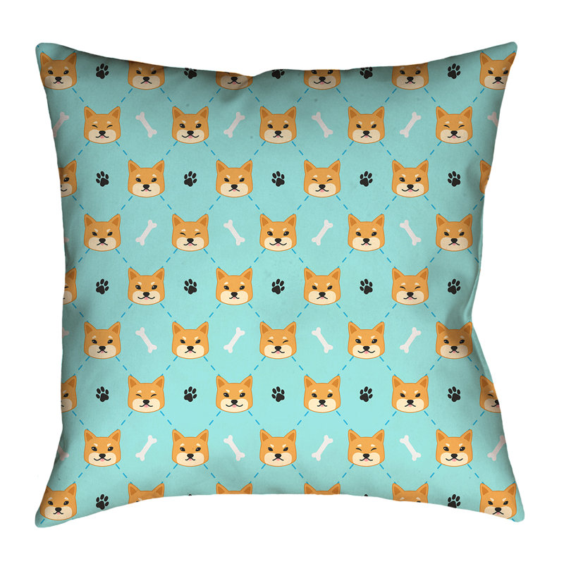 Housse de coussin Katelyn Elizabeth, 18 po x 18 po, Bleu sarcelle, Polyester sergé