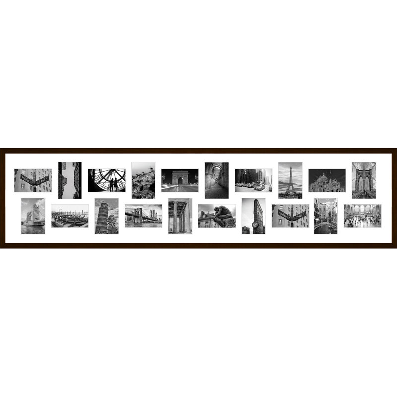 Aashiyana Collage Picture Frame, Dark Brown