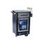 Mont Alpi Outdoor Bar Patio Island Kitchen Mobile Bar Prep Cart Station + Compact Refrigerator