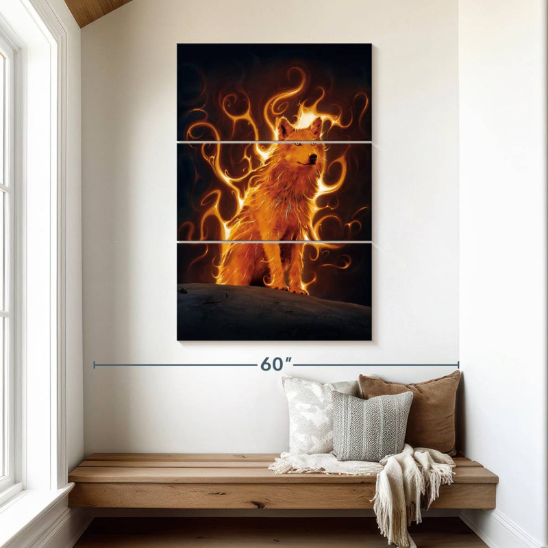 Brampt Phoenix Wolf, 50" H x 32" W