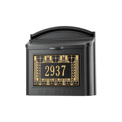 Package: Wall Mailbox /w/ Frank Lloyd Wright Tree Of Life Plaque Personalized