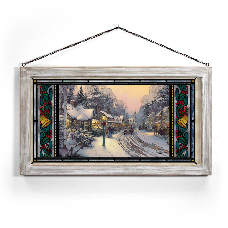 SGA XMAS 13X23; TK; Vitrail teinté blanc encadré