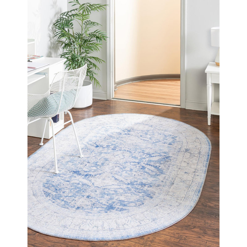 Layne Chenille Oriental Indoor Rug, Oval 2' x 3'1"
