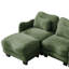 Canapé en L chenille avec 1 repose-pieds mobile, canapé modulaire surdimensionné à 4 places avec coussins de taille exquise, facile à assembler-1720406774-1720406770