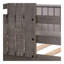 Lit superposé simple en bois sur lit double, lit mezzanine avec maisonnette, maison de campagne, échelle et garde-corps, gris antique