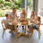 Modern Round Wood Dining Table with Cross-Leg Solid Wood Base-1070070215