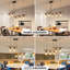 5- Luminaire suspendu pour salle à manger - peint à la main, réglable, à intensité variable vintage pour le salon E26, à intensité variable, fer