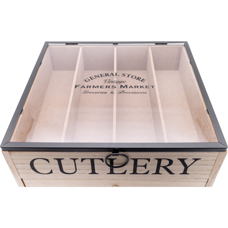 Cutlery Storage Box with Drawer