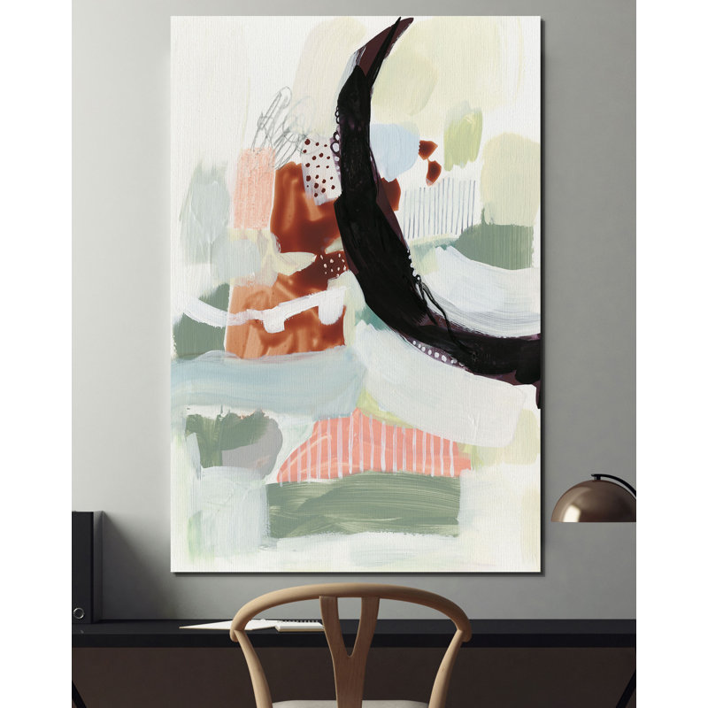 « synchronal vi »-impression sur toile, H 18 po x l 12 po x P 1,5 po, Toile tendue