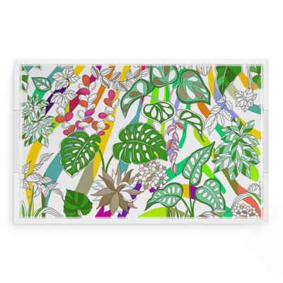 Sabi Jungle Natural Acrylic Rectangle Decorative Tray