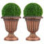 Jardinières vintage de 18 pouces de hauteur avec piédestal et trou de bonde pré-marqué -428355237-428355232