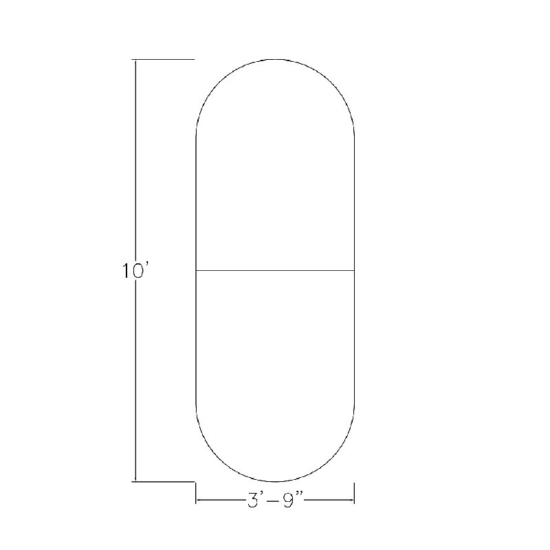 Table de conférence en forme de piste de course avec pieds de poteau, Noir mat, Blanc, L 120 po x l 48 po
