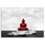 Red Buddha On Stones - Wrapped Canvas Print-86550010