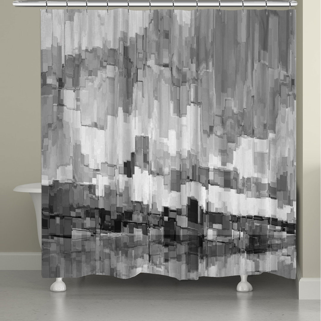Grey Glacier Shower Curtain By Laural Home 17 Stories 