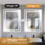 Miroir de salle de bain 55 "à DEL sans cadre 55", miroir intelligent-279989755