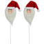 Set Of 2 Plush Santa Claus Christmas Picks 18"