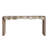 Rustic Modern Manufactured Wood Console Table With Step-Block Design