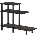3-Tier Sofa Side Table in Espresso/Black