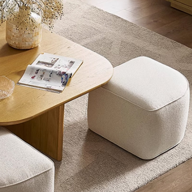 Minimalist creative design coffee table, Natural, Beige